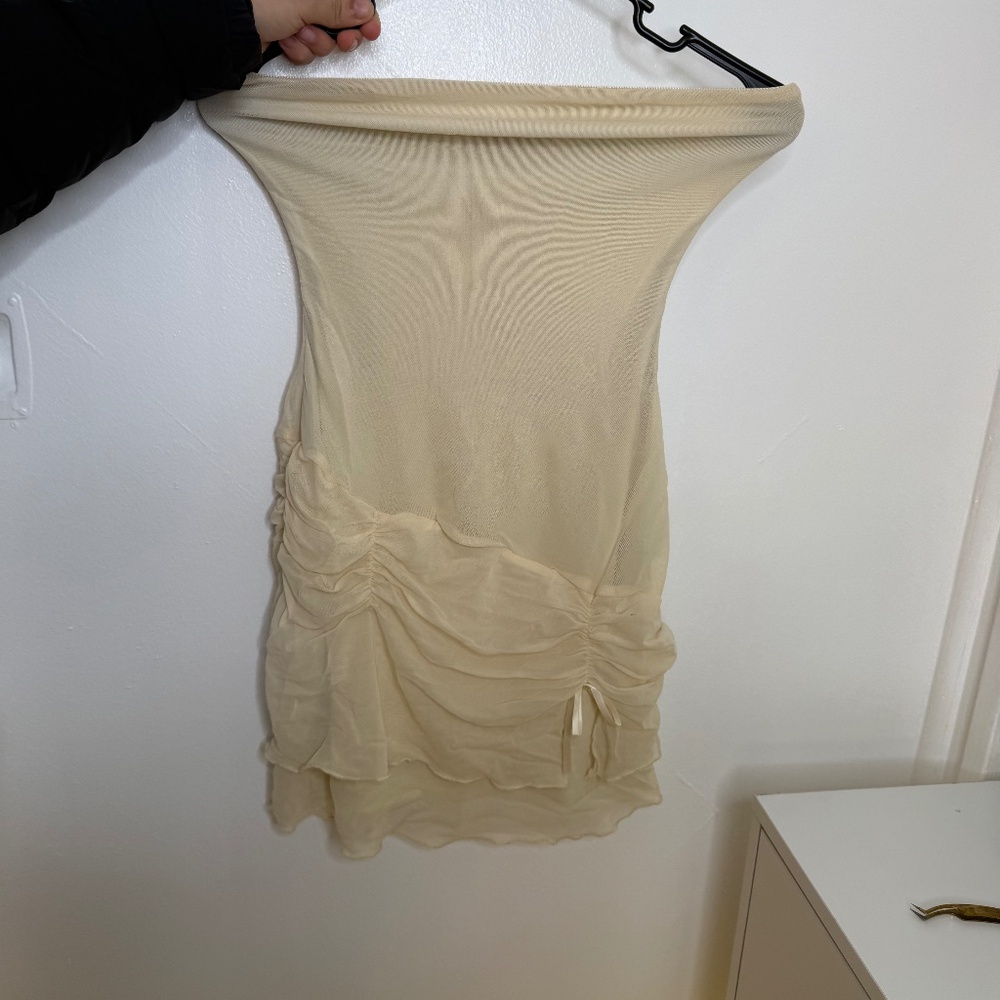 Beige Mini Dress